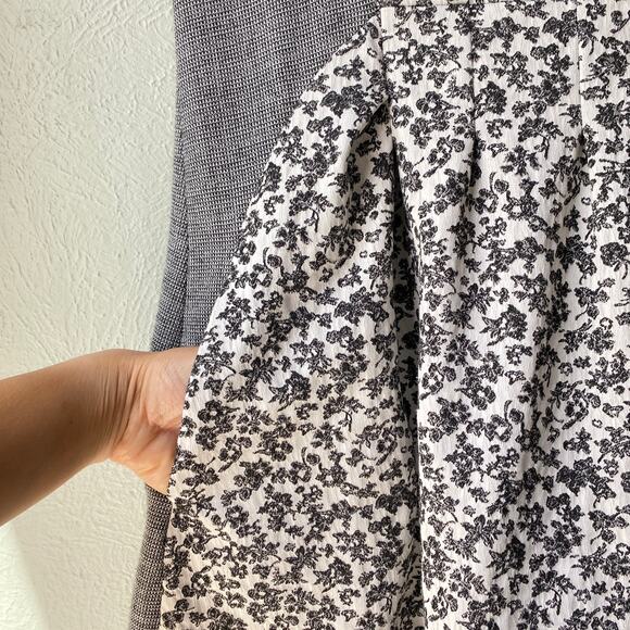 Thakoon Addition, Black and White Ditsy Floral Gray Print Sheath Dress, Size 4 - Picture 6 of 15